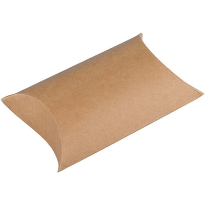 Small Kraft Paper Box , Pillow Candy Box For Wedding Favor Decoration