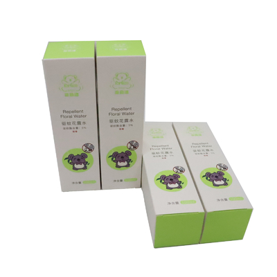 UV Coating Medicine Packaging Box For Repellent Floral Water CMYK Offset Printing