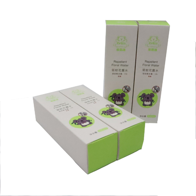 UV Coating Medicine Packaging Box For Repellent Floral Water CMYK Offset Printing
