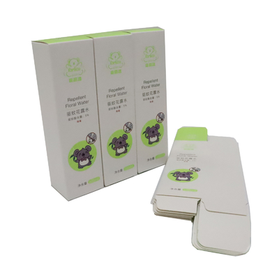 UV Coating Medicine Packaging Box For Repellent Floral Water CMYK Offset Printing