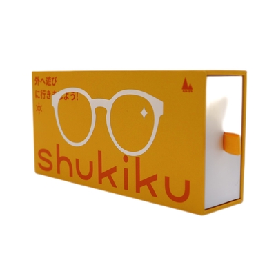 Pudełko z szufladą do sprzedaży detalicznej, opakowanie na okulary przeciwsłoneczne Ze wstążką Powiesić 157g C2S 1200g szara tablica