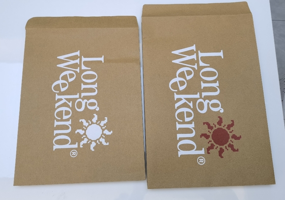 Ekologiczne torby papierowe Kraft, nadające się do recyklingu koperty z brązowego papieru 2 PMS sitodruk